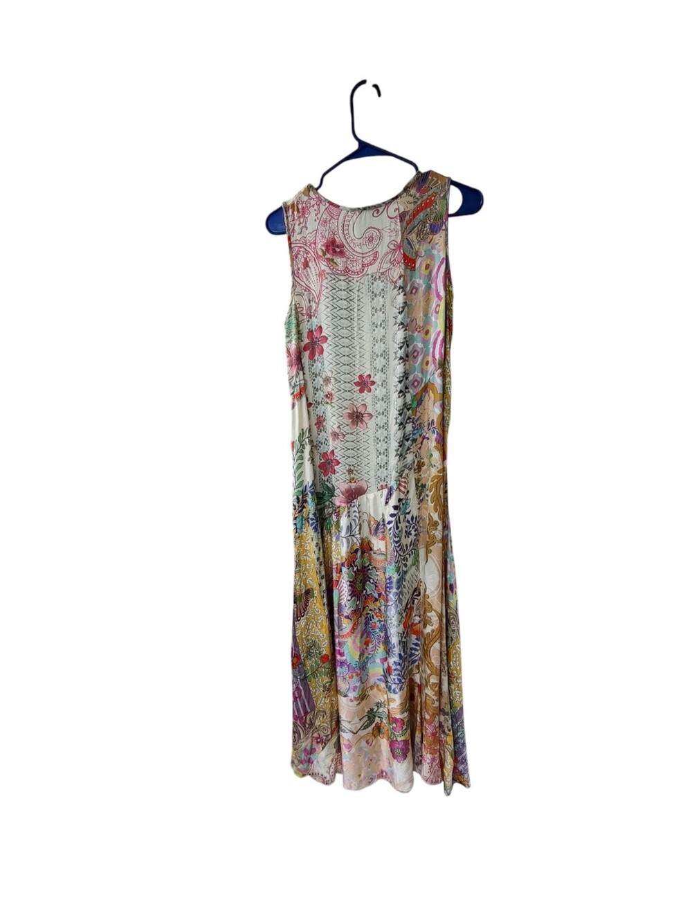 Johnny Was Alyssa Cream Multicolor Patchwork Floral Maxi Dress - Picture 6 of 6